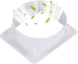 Dailygoods - Airconditioning - Draagbare airconditioning - Vierkant naar rond - Rood - Afvoerslang - Geschikt voor wasdroger - 150 mm — thumbnail 1