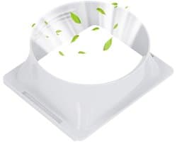 Dailygoods - Airconditioning - Draagbare airconditioning - Vierkant naar rond - Rood - Afvoerslang - Geschikt voor wasdroger - 150 mm
