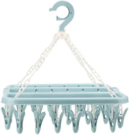 Dailygoods- Washanger Winddicht - Opvouwbaar Droogrek - 32 Clips met Antisliptanden - Lichtgewicht Hanger - Geschikt voor Camping - Ruimtebesparend Ontwerp - Waslijn — thumbnail 5