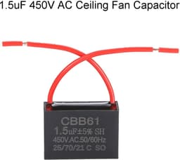 Dailygoods - Plafond Ventilator Condensator - 1.5uF Capaciteit - Voor 450V AC - CBB61 Type - Vervangbaar voor Diverse Series - 2 Stuks — thumbnail 5