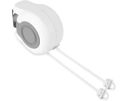 Dailygoods- Waslijn Uittrekbaar 13 Meter - Wanddroogrek - Ruimtebesparend - Drooglijn Binnen/Buiten - Duo-Haspel - Zwaar Uitgevoerd