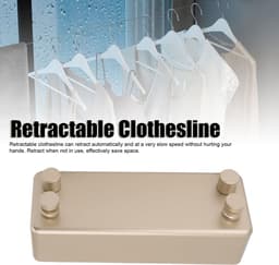 Dailygoods- Waslijn Uittrekbaar 4,2 m - Wanddroger - Roestvrij Staal - Compact - 30 kg Draagkracht - Inclusief Bevestigingsmateriaal - Droogrek — thumbnail 4