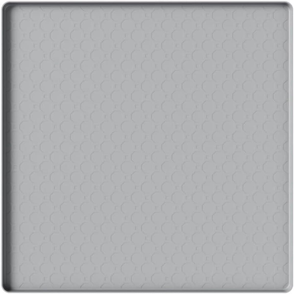 Siliconen Beschermmat - Apparaat Onderlegger - Vloer Beschermen - Verhoogde Lekkage Rand - 50x50 cm - Grijs — afbeelding 1