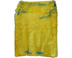 Netzakken - Raschel Zakken - Voedsel Opslag - Met Trekkoord - 42 x 60 cm - Geel