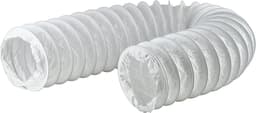 Afvoerslang PVC - Flexibele slang Uitlaatslang - Ventilatie Aansluiten - Geïntegreerde staalspiraal - 1 meter - Wit — thumbnail 1