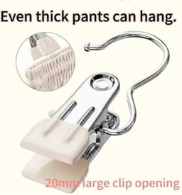 Wasknijpers Roestvrij Staal - Kledinghangers Clips - Kleding Drogen - Stevige Grip - 50 stuks - Zwart — thumbnail 5