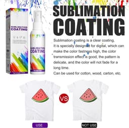Sublimatie Coatingspray - Sneldrogende Spray - Textiel Bedrukken - Verbetert Kleurintensiteit - 100 ml - Transparant — thumbnail 4