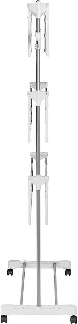 Droogrek Toren - Wasdroger - Binnen Droge Kleding - Ruimtebesparend Ontwerp - 75x44x158 cm - Zilverwit — thumbnail 4