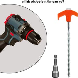 Set van 10 stevige stalen tentpennen van 20,5 cm voor camping, parasol en outdoor gebruik - ideaal voor gras, zand en bosgrond — thumbnail 2