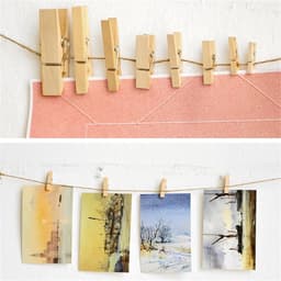 Houten Clips - Decoratie Pinnen - Knutselen en Organiseren - Eenvoudig te gebruiken - 200 stuks - Houtkleur — thumbnail 3