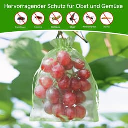 Fruitbeschermzakjes - Herbruikbare gaaszakken - Tuin oogst beschermen - Ademend gaasontwerp - 100 stuks 15x20cm - Fruitgroen — thumbnail 5