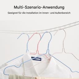 Reiswaslijn - Draagbaar Droogrek - Kleding Drogen - Winddicht Ontwerp - 5 Meter - Grijs — thumbnail 2