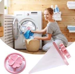 Huisdierhaar Verwijderaar - Wasmachine Pluisvanger - Schoon Wassen - Herbruikbaar Netzak Ontwerp - 6 Stuks - Gemengde Kleuren — thumbnail 5