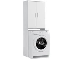 mokebo wasmachine kast 'Der Saubermann' opbouw voor wasmachine in wit — afbeelding 1