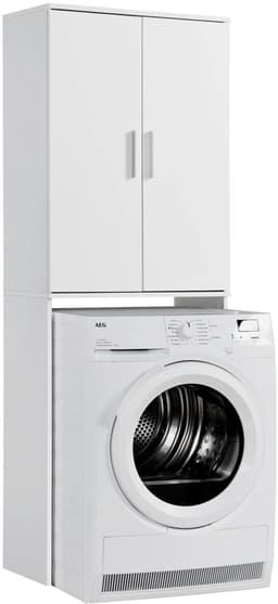 mokebo wasmachine kast 'Der Saubermann' opbouw voor wasmachine in wit — thumbnail 1