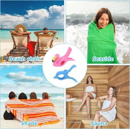Winddichte Strandhanddoekklemmen - 4 Stuks voor Een Zorgeloze Stranddag — thumbnail 5