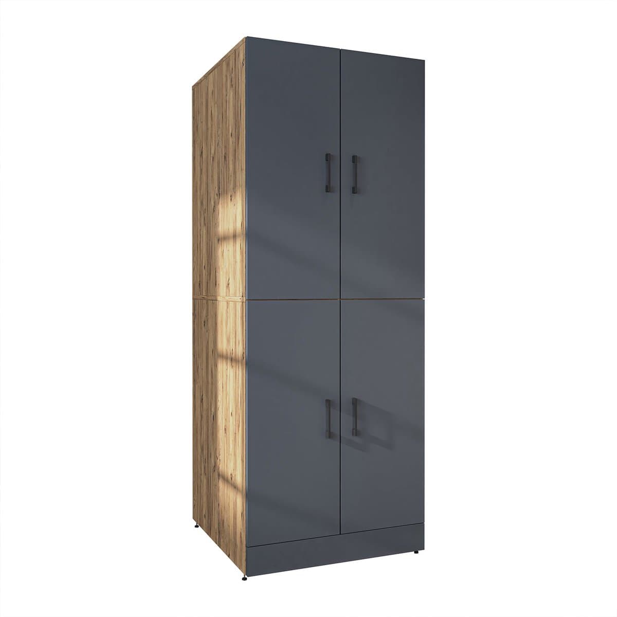 Roomart DORA-II Wasmachine Ombouwkast 70x186 cm - Antraciet Eiken — afbeelding 1