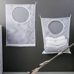 Waszakken & wasnetten,Hangende waszak, opbergtas voor de wasmand - grijs — thumbnail 4