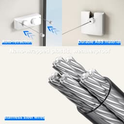 Wanddroger Retractable Kledinglijn voor Binnen en Buiten 4.2m — thumbnail 4