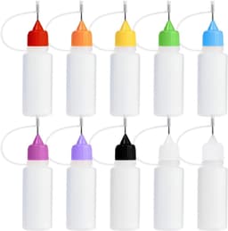 Mini Druppelflessen - Transparant - 10 ml - Kunststof Lijmapplicator met Naaldpunt - Voor Knutselen en Quilten — thumbnail 1