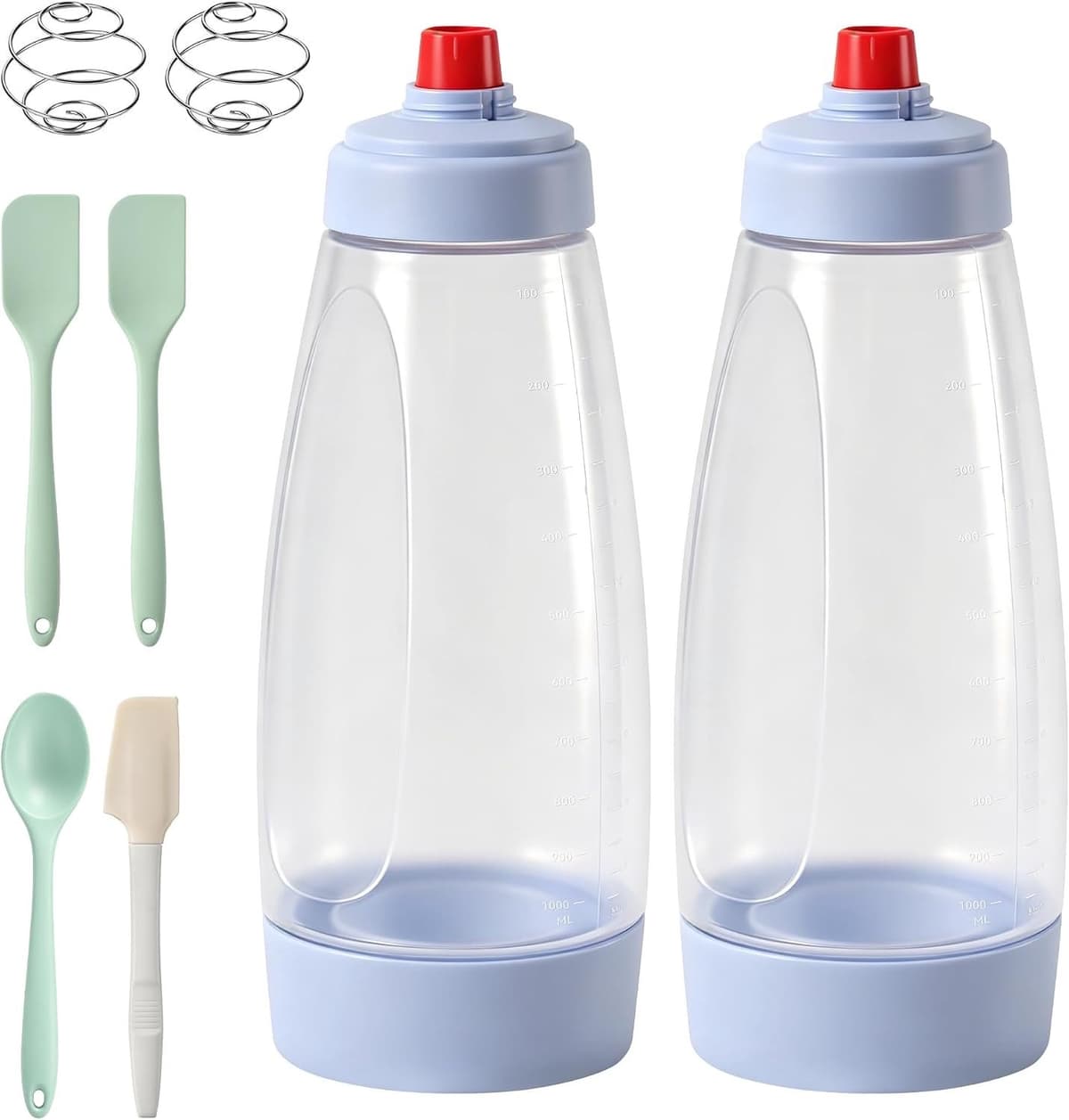 Deegportioneerder - Wit - 1000 ml - Squeeze Fles van Voedselveilig Plastic - Voor Bakliefhebbers — afbeelding 1