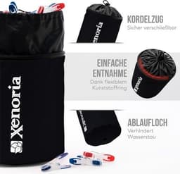 Wasknijperzak - Klemhouder - Wassen ophangen - Robuust Oxfordstof - Ruimte 250 klemmen - Zwart — thumbnail 3