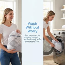 Herbruikbare Mesh Waszakken voor de Wasmachine - 4 Stuks, Ideaal voor Kleding en Delicate Stoffen — thumbnail 4