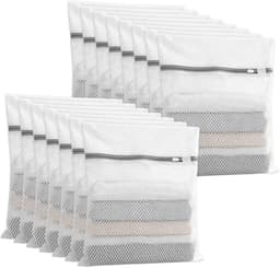 15 herbruikbare mesh waszakken met ritssluiting, ideaal voor ondergoed, sokken en delicate kleding, 30 x 40 cm — thumbnail 1