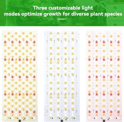 Plantenlicht voor kamerplanten, uv-IR volledig spectrum plantenlamp led 200 W, groeilamp led 208 leds, groeilamp voor planten — thumbnail 5