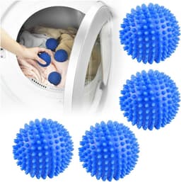 Wasballen voor wasmachine, 4 stuks, wasdrogerballen, natuurlijke weekmakers, herbruikbaar, pvc, 6 cm diameter — thumbnail 4