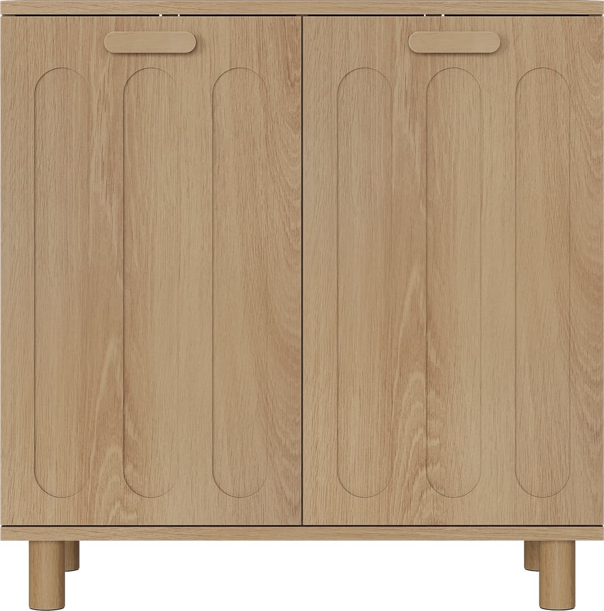 SONNENH Wassorteerder in kast met 2 uitneembare wasmanden en kantelfronten - Eikenlook - 66 x 35 x 67 cm — afbeelding 1