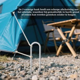 Grondankers - U-vormige nagels - 30 cm - Gegalvaniseerd Staal - Voor Tenten en Tuinwerk — thumbnail 2