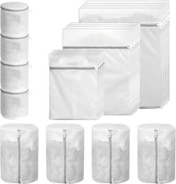 Waszakset van 20 stuks met ritssluiting in 5 maten voor delicate was, ondergoed, sokken en truien, ideaal voor reizen en fijnwas. — thumbnail 1
