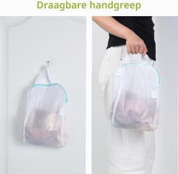 2 Wasnetten met Handvatten, 10 x 12 cm - Waszak voor Wasmachine, Ideaal voor Ondergoed, Sokken en Babykleding met Grote Opening — thumbnail 5