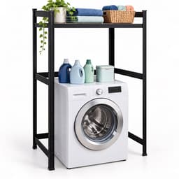 Wasmachine rek - 120x90x60 cm - 200 kg - zwart-bruin — thumbnail 1