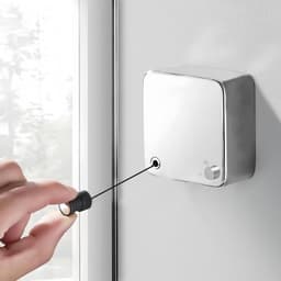 4.2m Retractable Clothesline - Adjustable Indoor en Outdoor Kledinglijn - Pull-Out Kledinglijn van RVS - Wandgemonteerde Kledinglijn voor Badkamer en Balkon — thumbnail 1