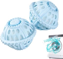 2-packWasmachine wasbal - niet-wasmiddelen wasballen voor droger | Geurverwijderaar, huishoudelijke schoonmaakbenodigdheden voor thuis, reizen, wasserette, studenten — thumbnail 1
