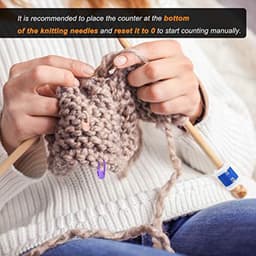 Set met rijenteller en haaknaalden, inclusief 12 regeltellers in verschillende maten en 20 stuks steekmarkeringen voor haaknaalden, kleurrijke klemmen — thumbnail 5