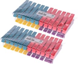 Wasknijpers - 48x stuks - kleurenmix fel - kunststof - groot formaat van 8 cm — thumbnail 1