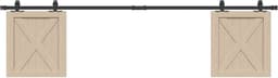 vidaXL - Ophangset - voor - schuifdeur - 200 - cm - koolstofstaal — thumbnail 5