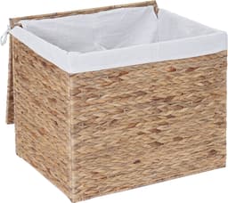 Wasmand MCW-C27, wasverzamelaar wassorteerkist, 2 vakken waterhyacint 50x60x43cm 129l — thumbnail 2