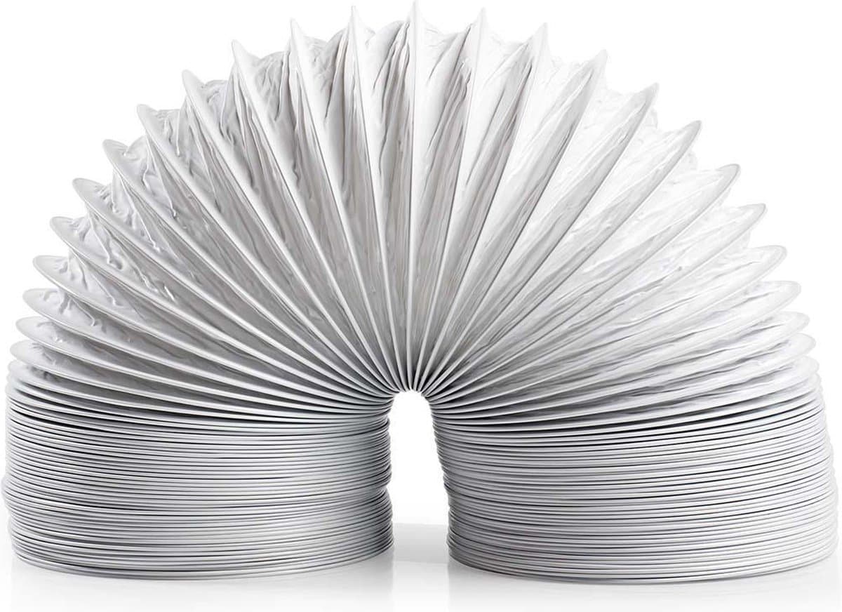 Nedis PVC Luchtafvoerslang - 100 mm - 3.00 m - Geschikt voor: Luchtventilatie / Wasdrogers - Wit — afbeelding 1