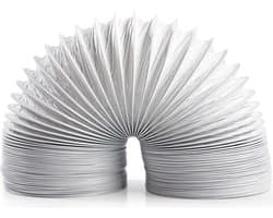 Nedis PVC Luchtafvoerslang - 100 mm - 3.00 m - Geschikt voor: Luchtventilatie / Wasdrogers - Wit — afbeelding 1