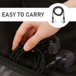 Dailygoods- Waslijn Uittrekbaar 150 cm - 2 Stuks - Draagbaar - Zuignap Bevestiging - Elastisch - Geschikt voor Reizen - Drooglijn — thumbnail 4