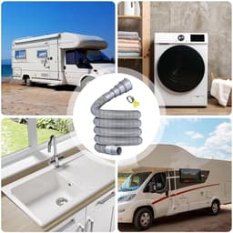 Afvalwaterslang Camper - Vuilwaterslang Caravan - Reizen en Kamperen - Verstelbare Lengte - 3 tot 5 Meter - Multicolor — thumbnail 2