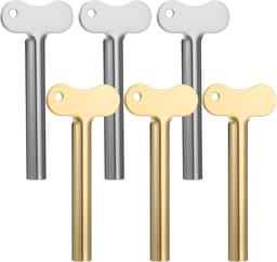 Set van 6 Buis Knijpers voor Tandpasta en Haarverf - Duurzame Dispenser Tools voor Badkamer en Keuken in Zilver en Goud — thumbnail 1