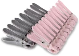 Wasknijpers - Kledingklemmen Wasgoedklemmen - Was ophangen - 100% kleurecht - 8 cm - Antraciet roze — thumbnail 1