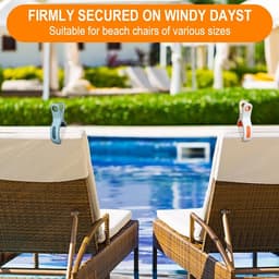 handdoekklemmen voor strandstoelen - 8 stuks wasknijpers groot, windbestendig, anti-slip, badhanddoekklemmen stabiel, strandhanddoekklemmen — thumbnail 2