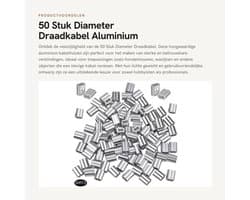 Draadkabel 50 Stuks - Aluminium Kabeldraad - Zilveren Krimpring-Hulsklem - Geschikt voor Hondentouw/Waslijn - Diameter 8 mm - Laag Gewicht/Hoge Prestaties - Staaldraad