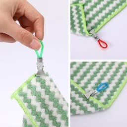SnelShoppen - 15 Stuks Towel Clips Hangers voor Handdoeken - Duurzaam RVS en Kunststof - Kleur: 5 Verschillende Kleuren - Ideaal voor Badkamer, Keuken — thumbnail 3